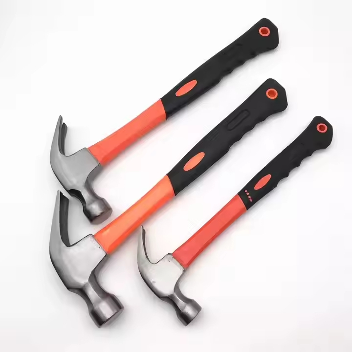 Factory Pricemulti-Functional Home Decoration Professional Quality 45 Steel Forged PVC Plastic 0.5kg Claw Hammer