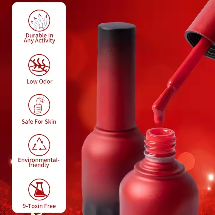 OEM Nail Gel Supplies UV Gel Polish Autumn and Winter Red Series