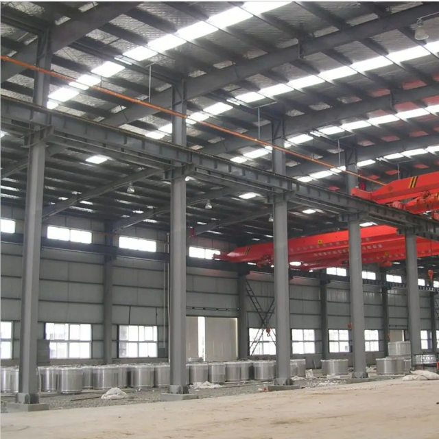 Prefab Storage/Garage/Shed Manufactured Drawing Design Project Hangar/Plant/Metal Sheet Frame Construction Steel Structure Workshop with Galvanized/Painted