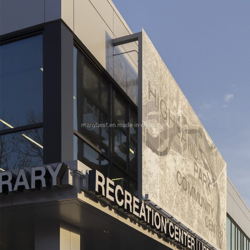 Canada Popular Fancy Idea Perforated Aluminum Facade Cladding