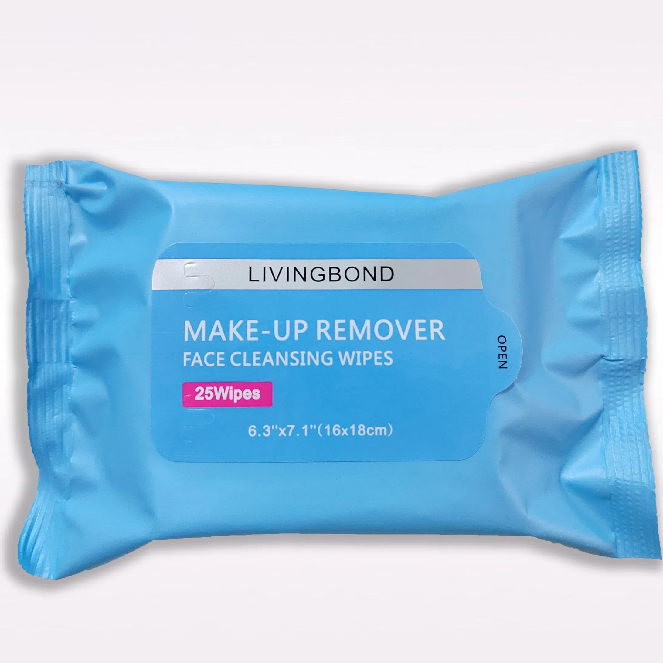 25PCS/Pack Makeup Remove Wet Wipes Customized Cleansing Face Feminine Wet Wipes Private Label Make up Wipes in Stock Available