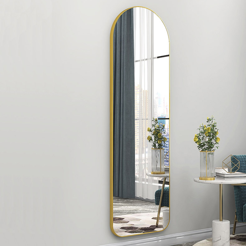 Custom Arch Rectangle Full-Lenght Dressing Home Wall Decoration Furniture Metal Framed Mirror