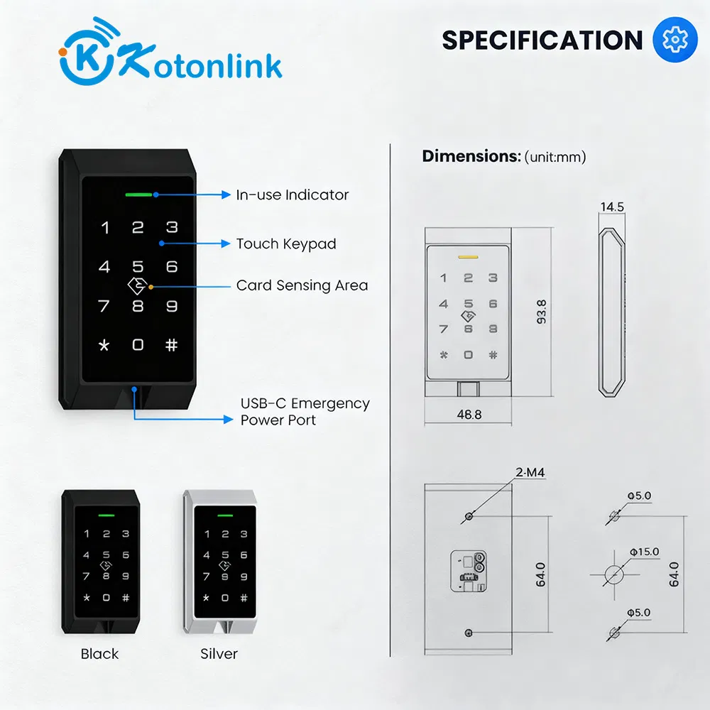 Tuya/Ttlock APP, IC Card, Password & NFC Smart Cabinet Lock
