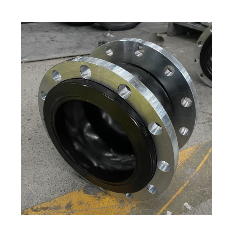 Oil-Resistant Stainless Steel Flexible Rubber Expansion Joint, High Temperature Resistant Rubber Flexible Connector, Wear-Resistant Stainless Steel Flanged Rubb