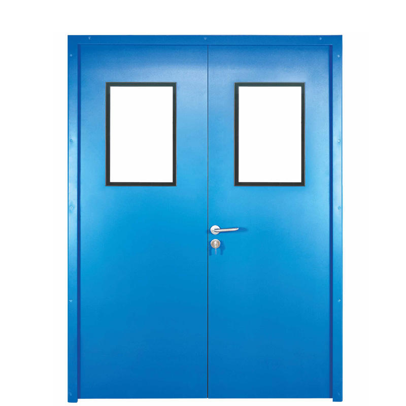 Hot Selling Modern Style Double Leaf Safety Emergency Exit Metal Door Fire Rated Steel Door