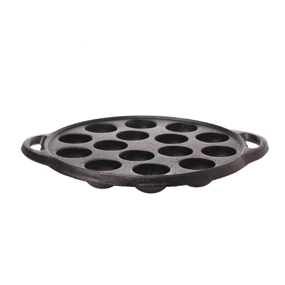 Small Balls Baking Pan Cast Iron 15-Hole Japanese Takoyaki Plate
