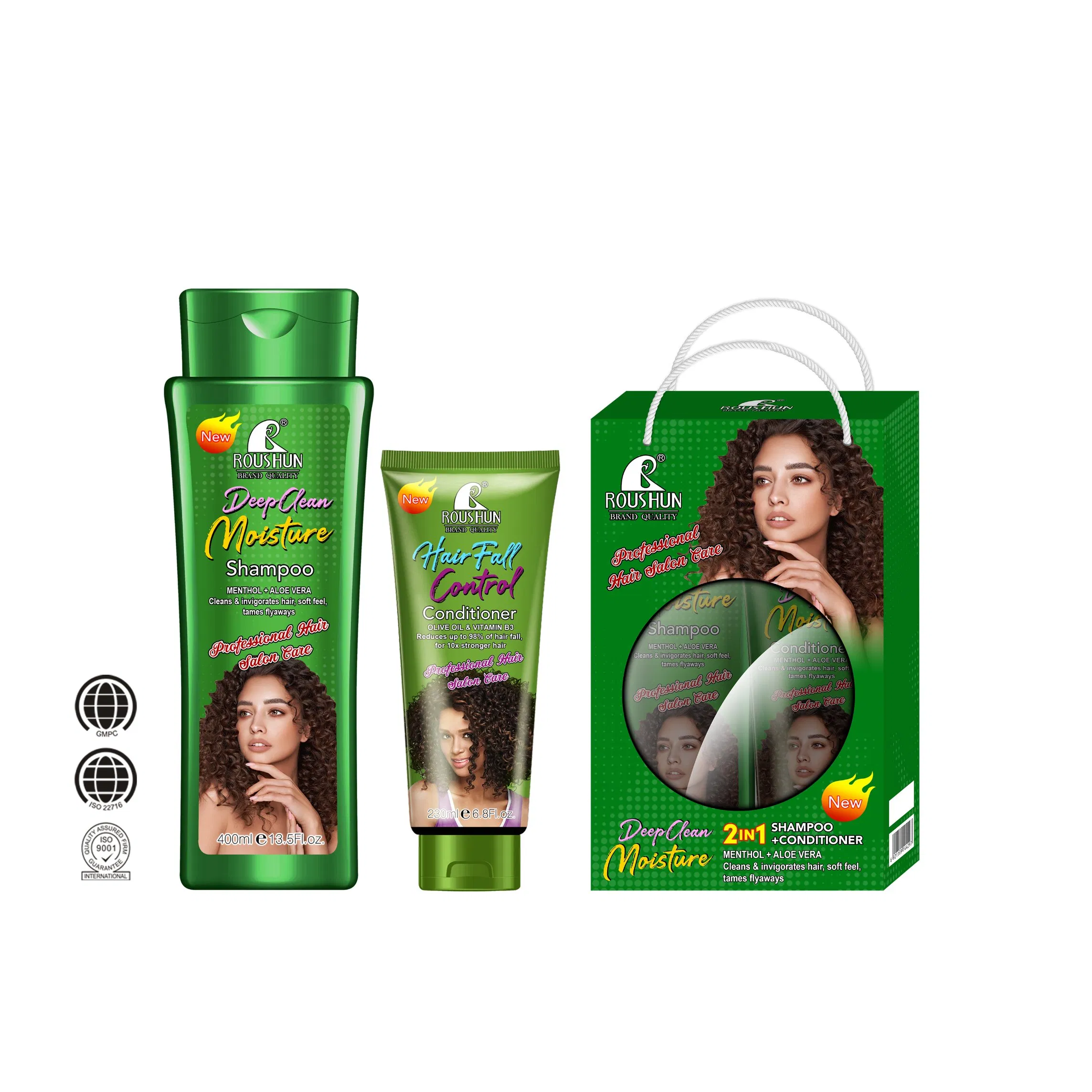 Roushun Deep Clean Moisture & Hair Fall Control 2-in-1 Shampoo & Conditioner Set