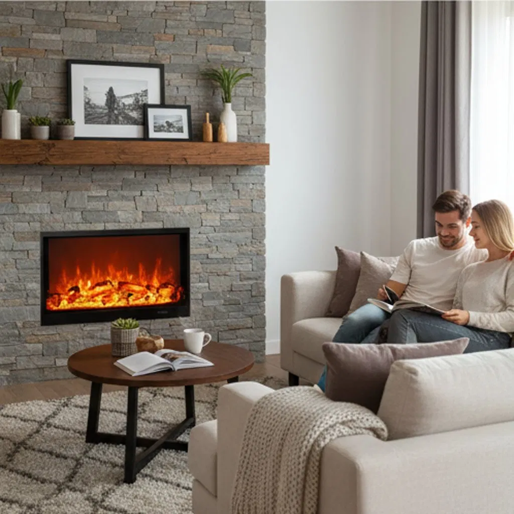 Energy-Efficient LED Electric Fireplace Heater for Cozy Spaces