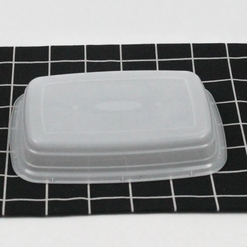 Dsipsoable Plastic Tableware 222mm Length PP Plastic White Box with Lid Clear