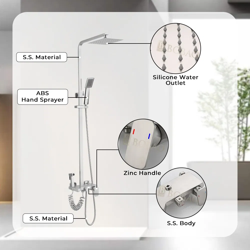 Modern Bathroom Shower Faucet Mixer Tap for Stylish Interiors