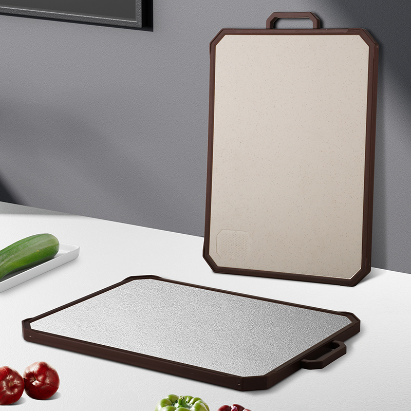 Customized Pure Titanium Double-Sided Antibacterial Mildew-Proof Cutting Board with Red Handle
