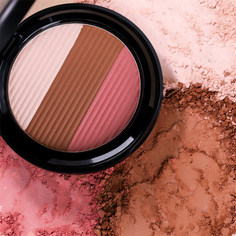 Tyo7 Wholesale Full Coverage Contouring Foundation Private Label Vegan Pressed Highlight Blush Powder