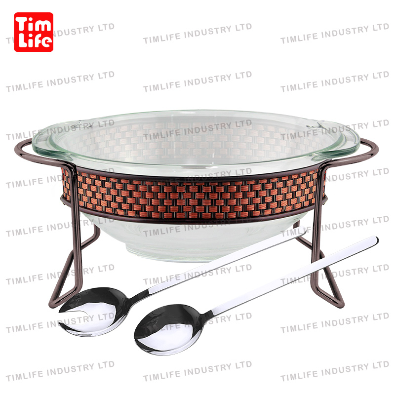 Soup Bowl Food Warmer Chafing Dish Buffet Serving Casseroles Pot Glass