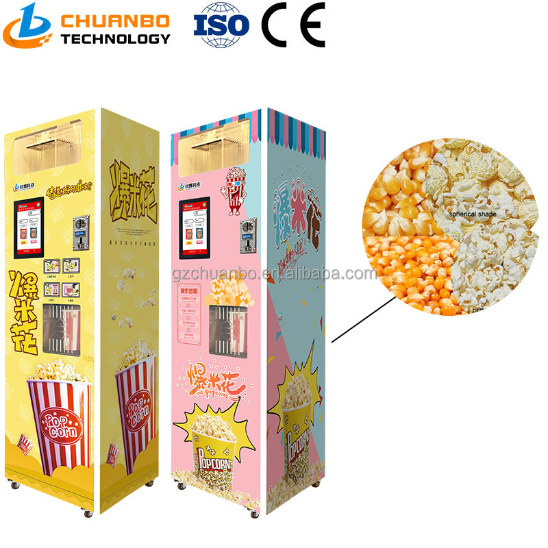 Customized Drink Snack Vending Automatic Popcorn Self Vending Popcorn Machine