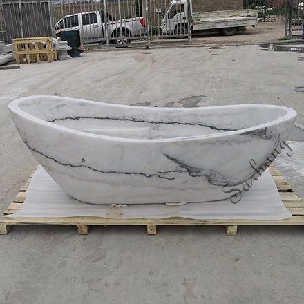 Freestanding Solid Bathroom Marble Bathtub