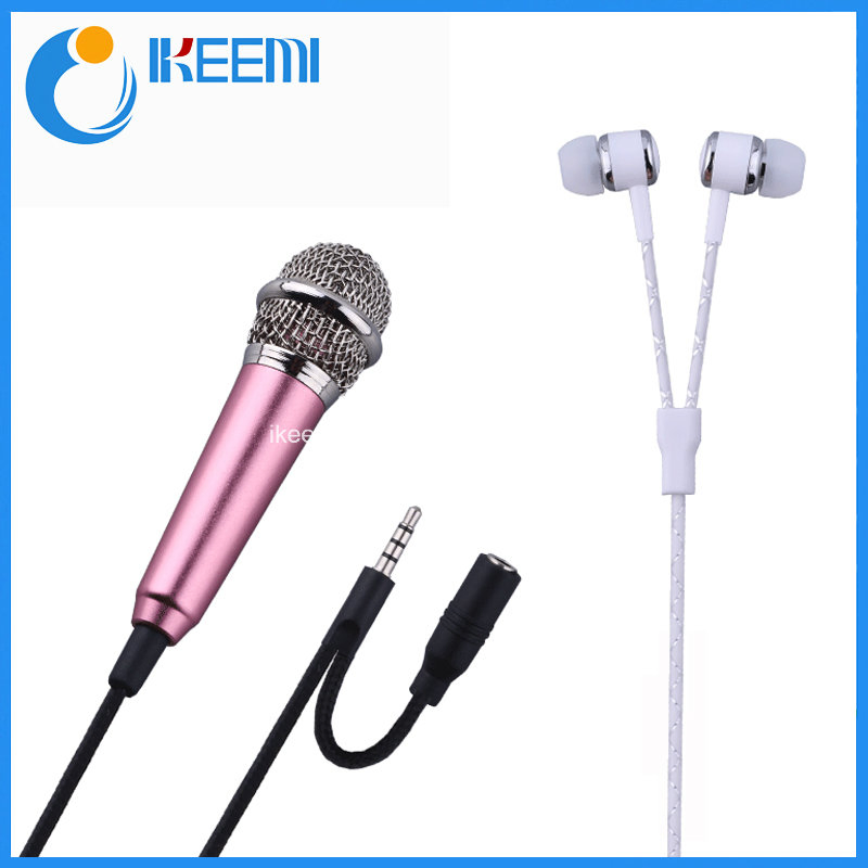 Mini Condenser Microphone Karaoke Voice Recording Mobile Phone Computer Sing Miniature Mic Microphone
