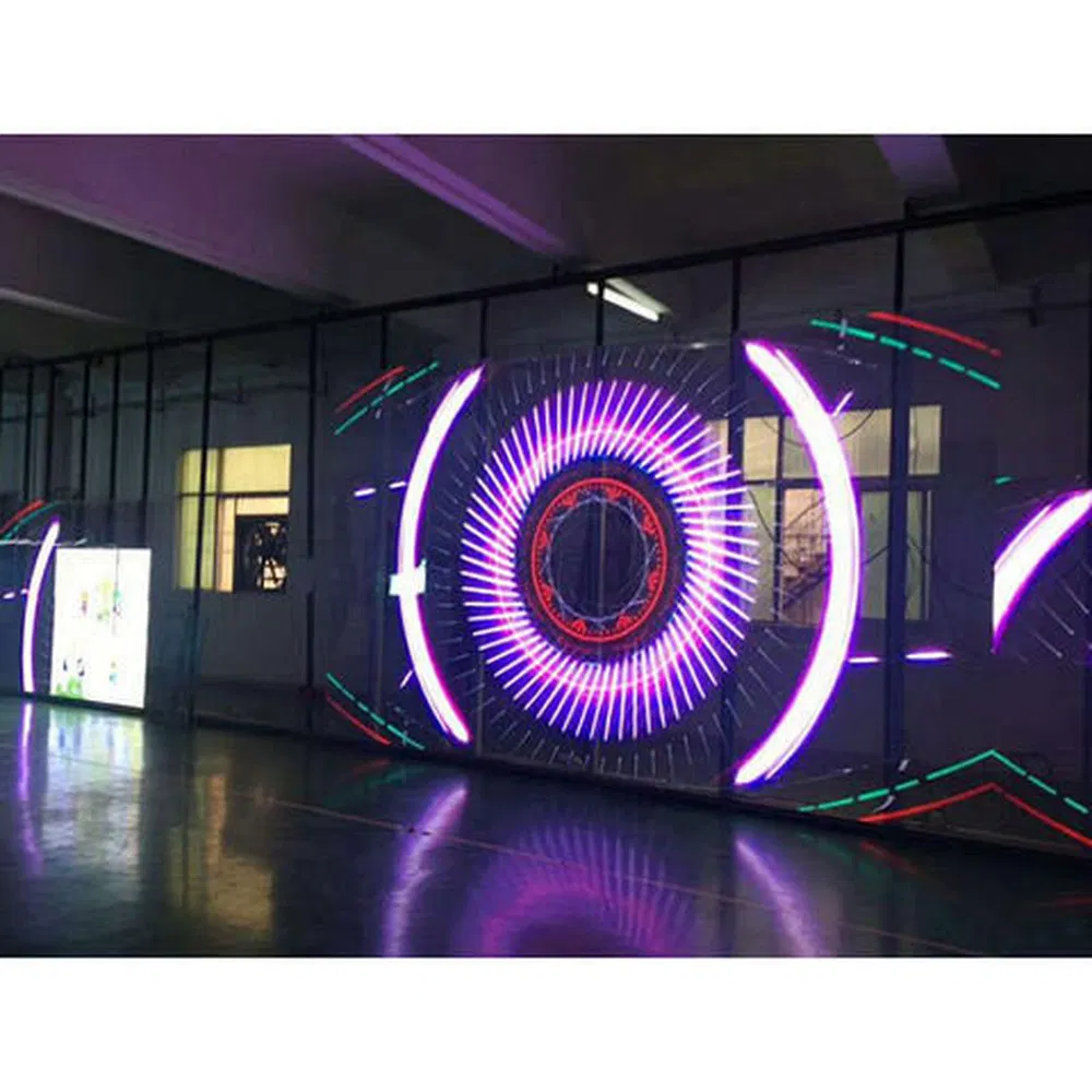 Impact Resistant Self-Adhesive Transparent Flexible LED Film for Retail Spaces