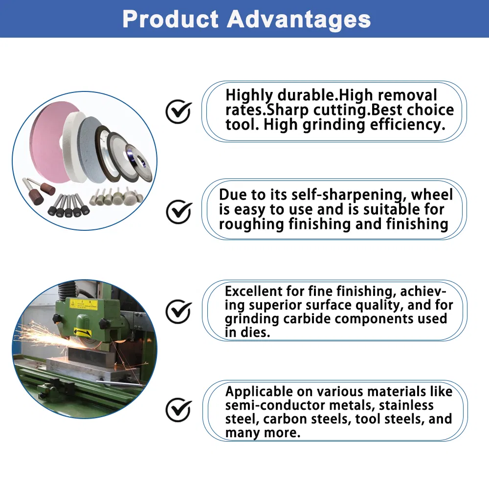 Rezz OEM/ODM Rubber Grinding Head Precise Grinding Hardened Steel Mould and Die Internal Grinding Mounted Points