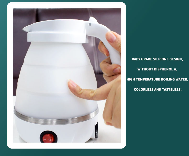 Convenient Travel Electric Kettle Lightweight Folding Silicone Kettle for Home