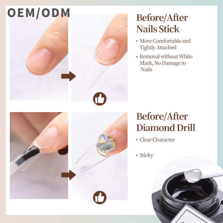 Gum Extend Gel Full Cover Extension False Nail Curved Press on Nails Soft Gel Long Nail Tips