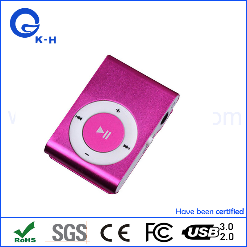 Classic Retro Portable Mini Metal Clip MP3 Player Sport Music with TF Card Slot