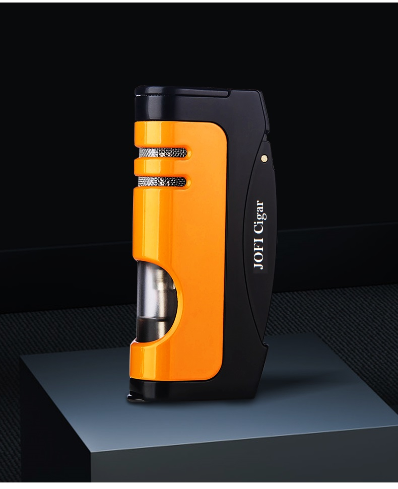 Wholesale Custom Inflatable Torch Lighter 1vjet Flame Cigar Lighter with Refillable Butane Gas