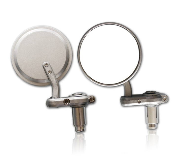 Алюминиевые круглые зеркала на руль мотоцикла, черные