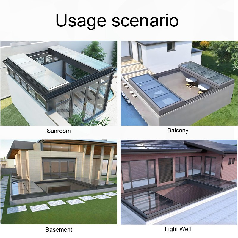 Смарт-люк с раздвижной крышей из закаленного стекла