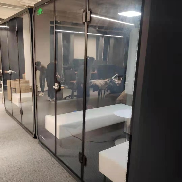 Phone Call Pod in Coworking Space Soundproof Cabin Modern Acoustic Booth Indoor Work Booth