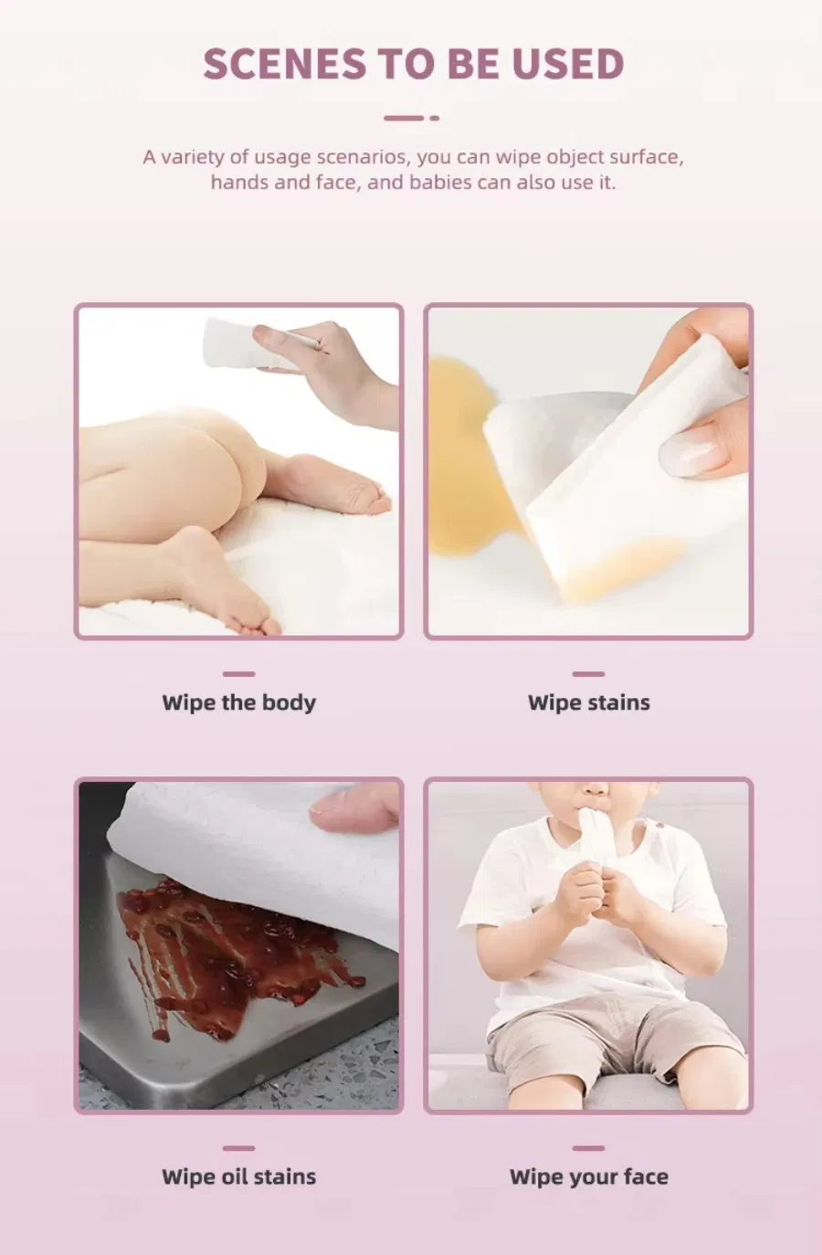 Biodegradable Wipe Eco-Friendly Baby Wet Wipe in Bulk Without Alcohol