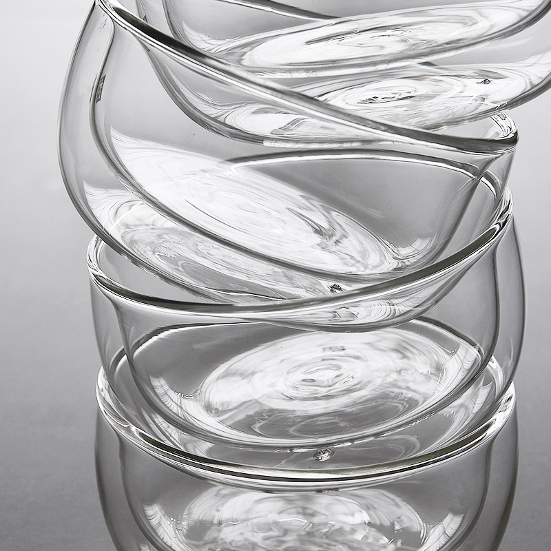 Borosilicate Glassware Double Layer Bowl for Home Use