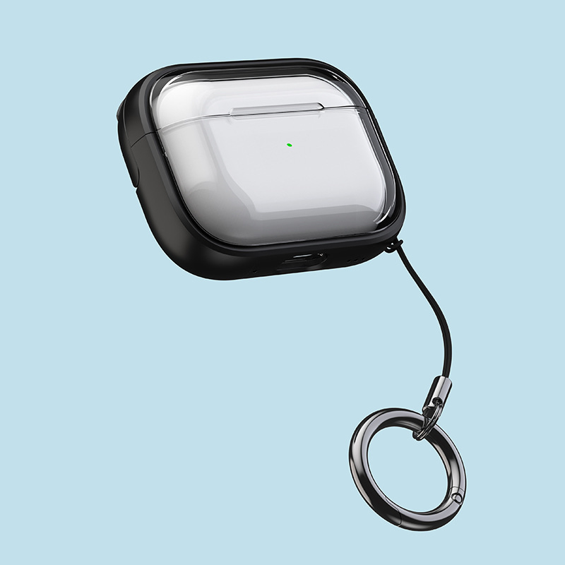 Чехол-брелок для AirPods 1/2/3/4 и PRO, прозрачный