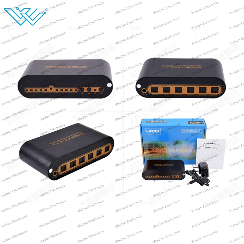 Матричный коммутатор 4x2 SPDIF/Toslink с пультом ДУ