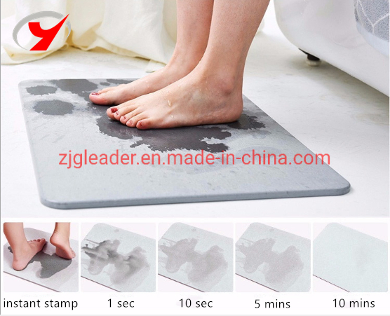 Custom Multiple Patterns Diatomite Bath Mat Strong Water Absorption Quick Drying Bathroom