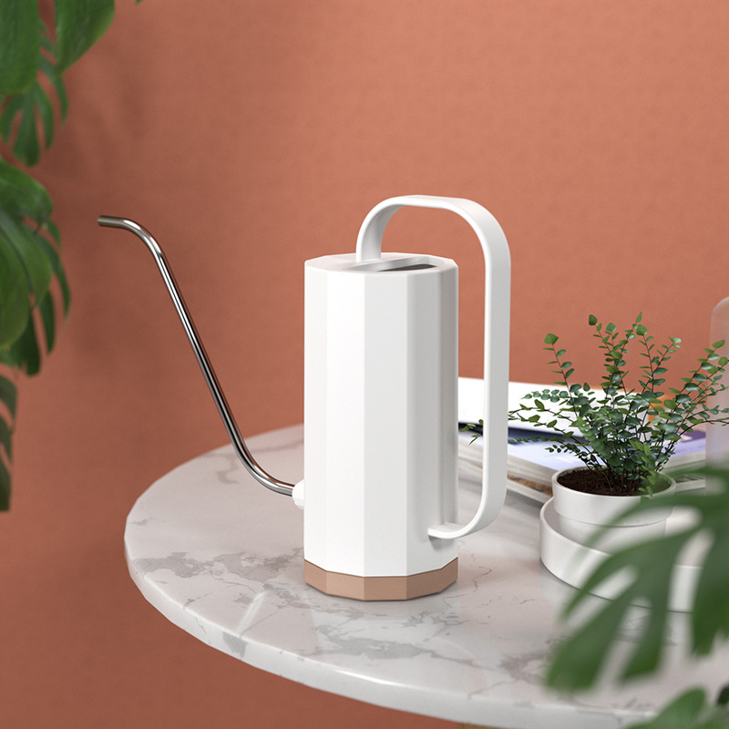 1200ml Flowers Watering Can Stainless Steel Curved Mouth Flower Spray Pot Household Removable Nozzle Portable Bonsai Garden Tool