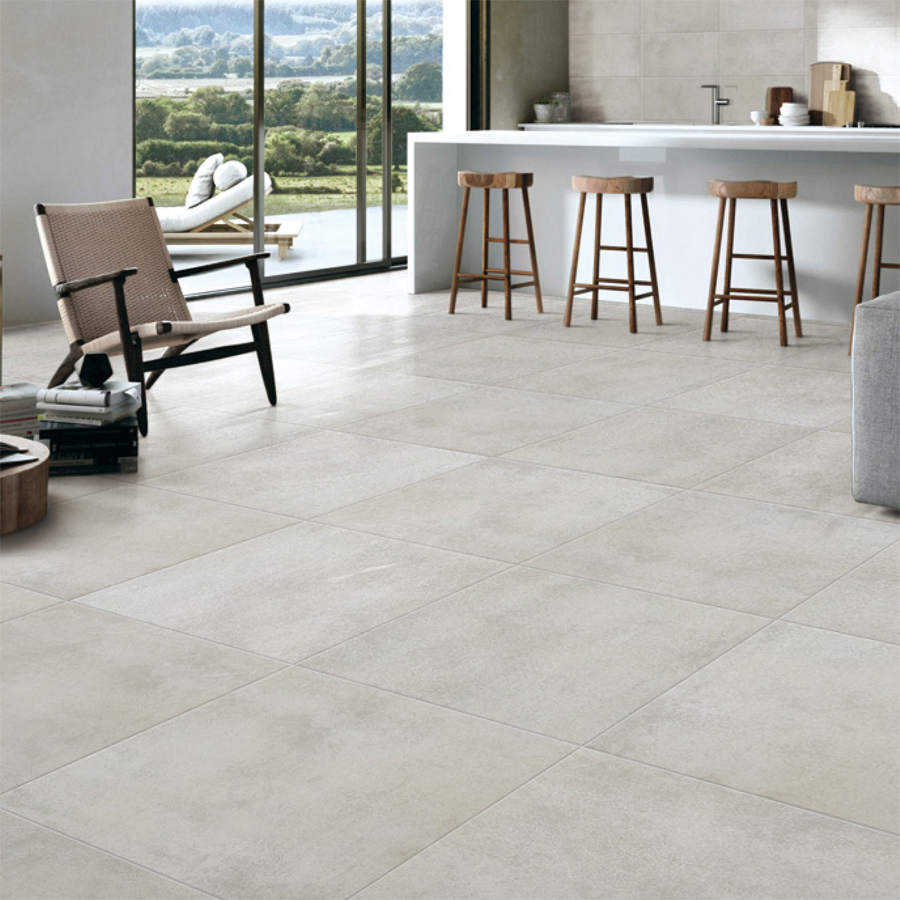 Building Materials China Factory Wholesale Floor Wall Tile Cement Look Design for Apartment Decoration