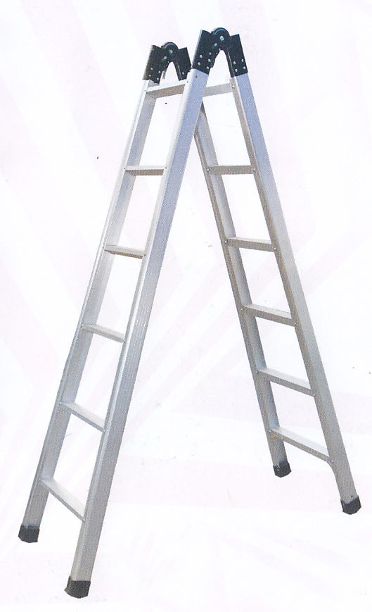 Wide Step Aluminium Ladder 6/7/8 Steps Folding Herringbone Household Ladder