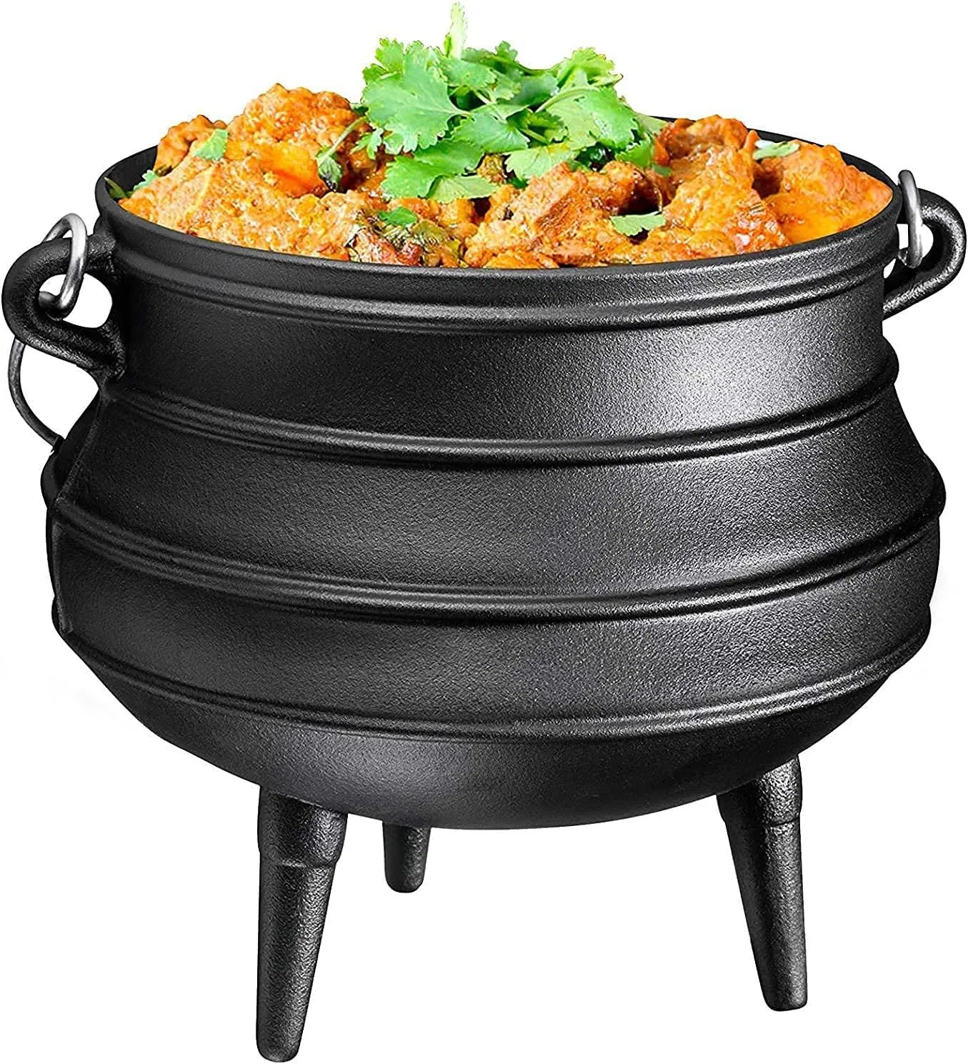 Чугунный котелок Potjie на 3 ножках для кемпинга