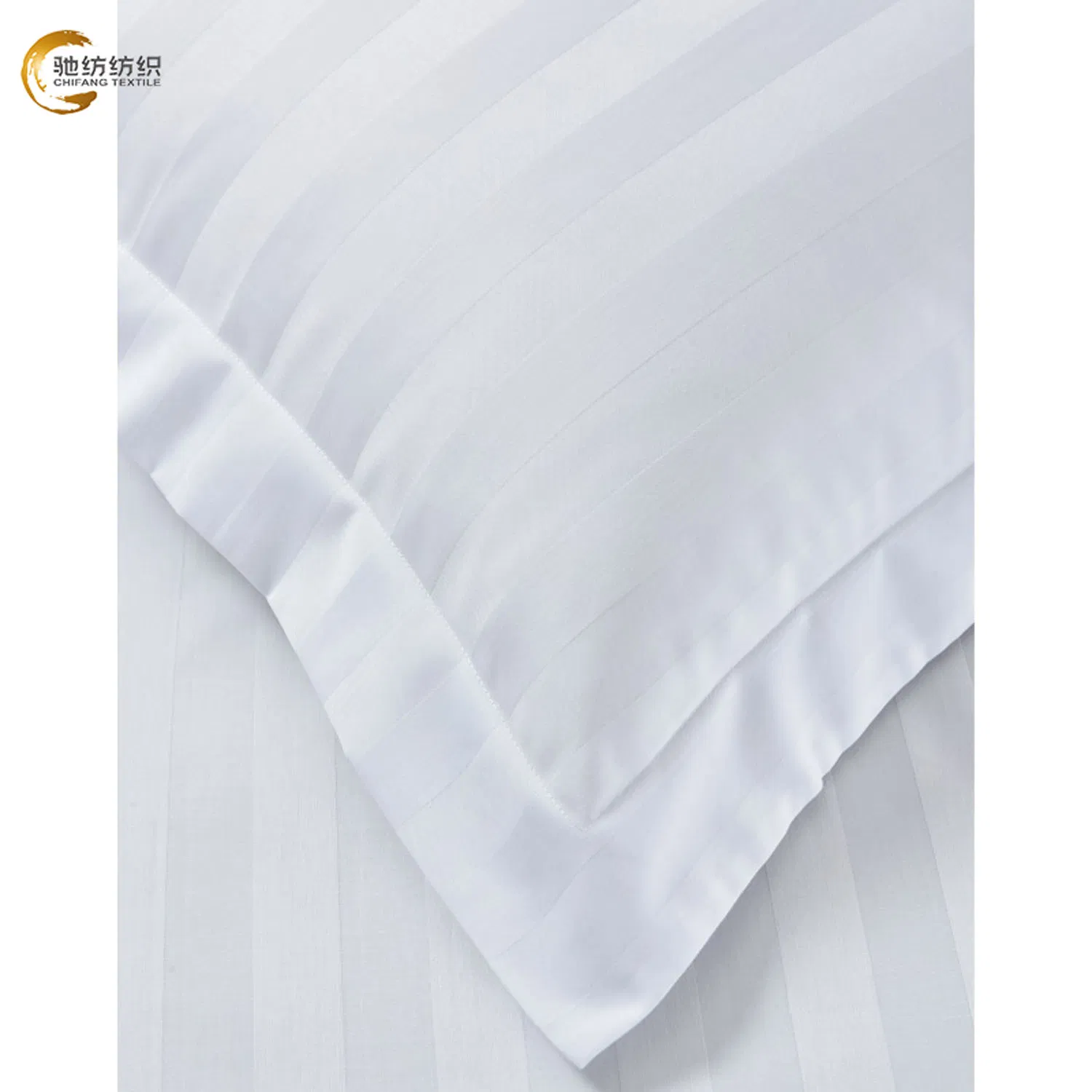 Luxury Hotel Linen Supplies Size Design Comforter Bedding Set Stripe White 100% Cotton Bedsheet Set