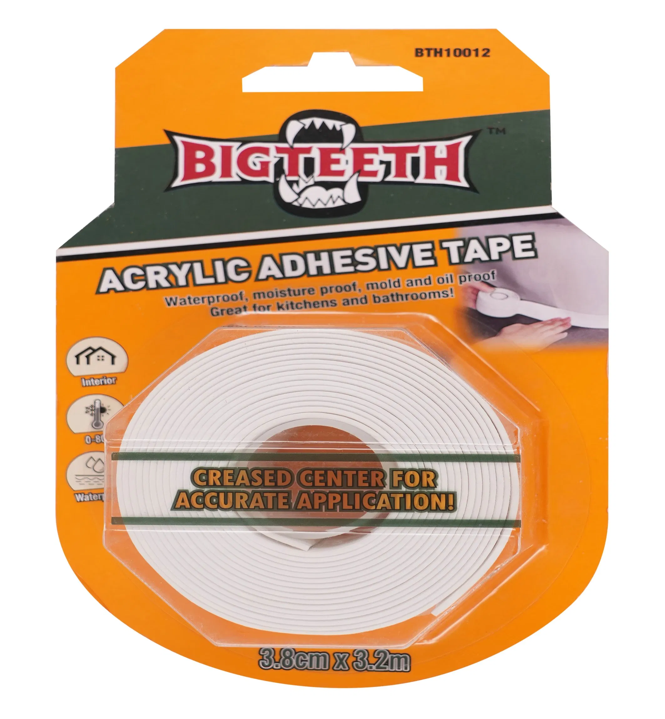 Bigteeth Bth10012 Acrylic Adhesive Tape 3.8cm X 3.2m.