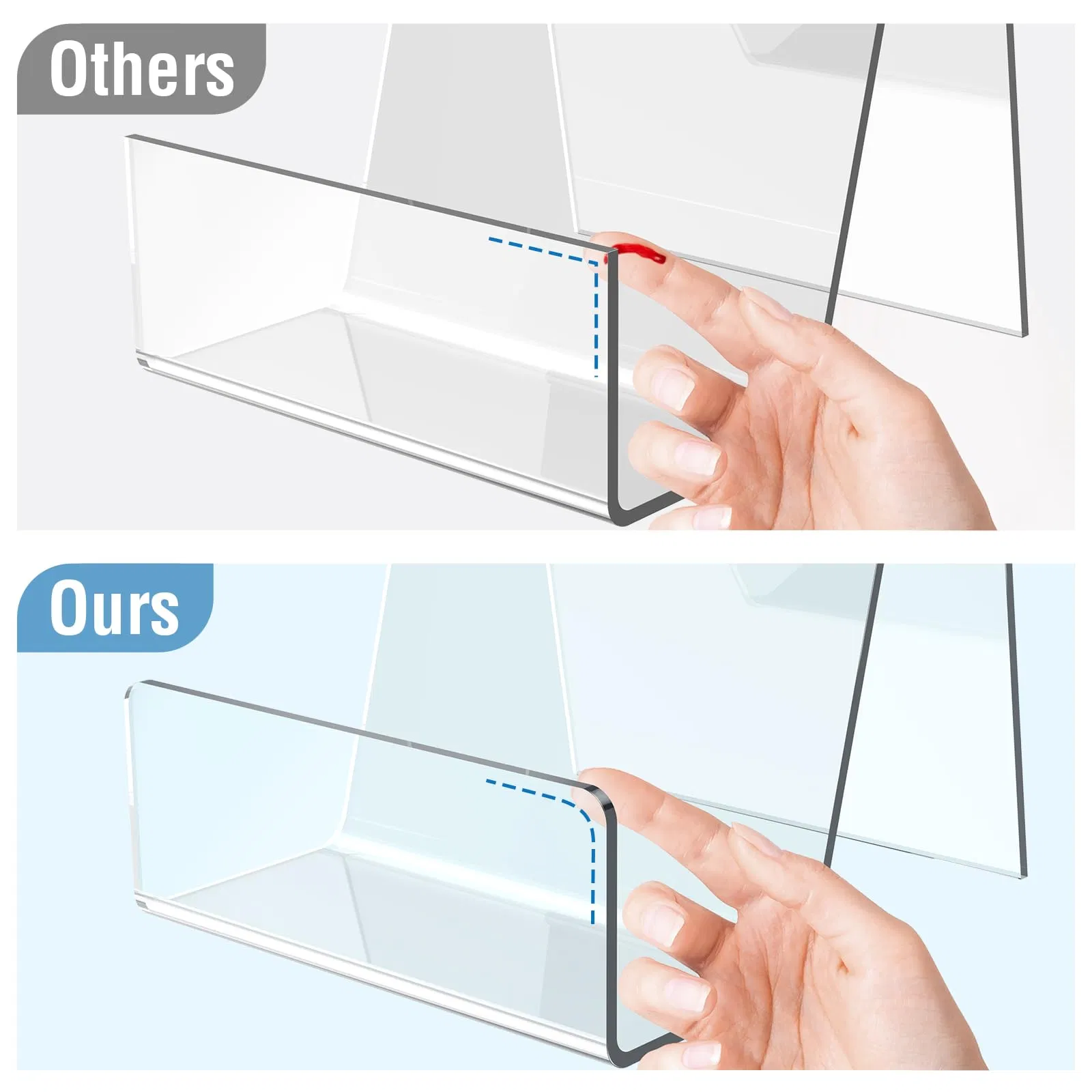 Modern Acrylic Bookstore Display Stand for Organized Shelves