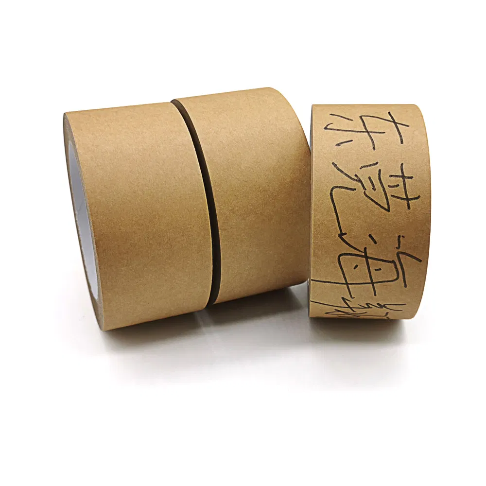 Hot Melt Adhesive Eco-Friendly Writable Brown Kraft Paper Tape