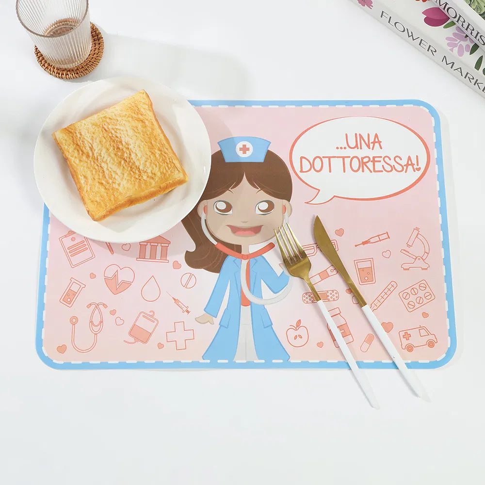 Elegant Custom Coffee Dining Table Plastic Kitchen Dinner Mat & Pad