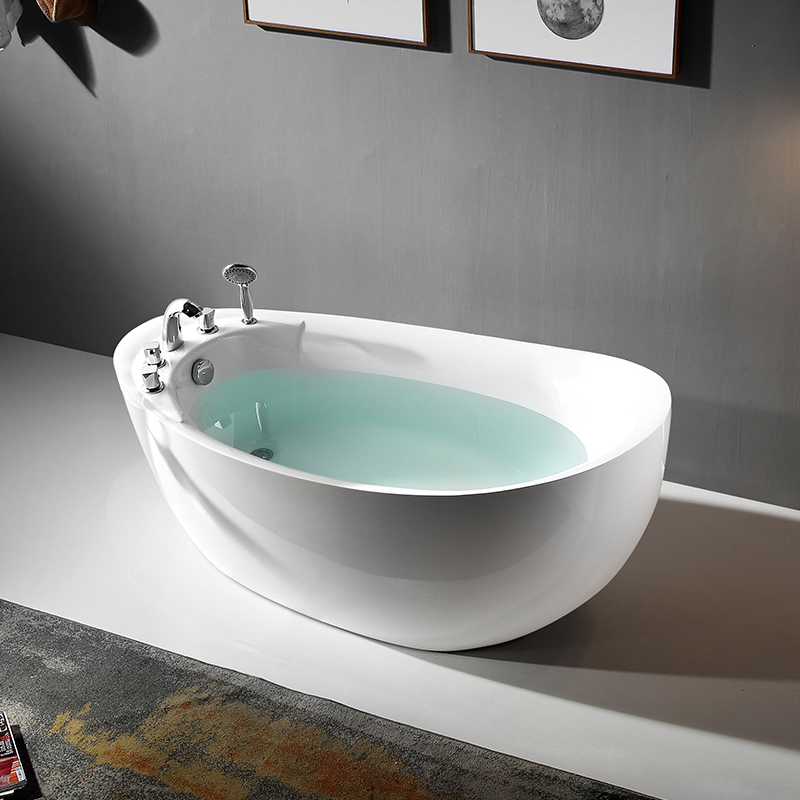 Hot Sale Good Design Acrylic Material Freestanding Corner Bathtub