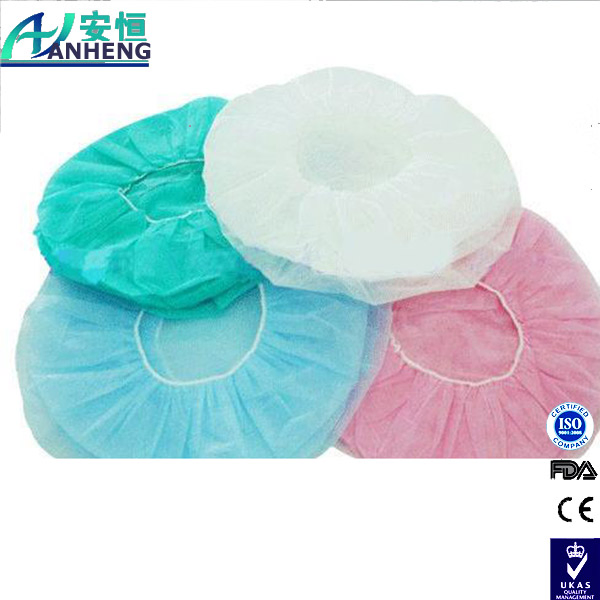 China Factory Disposable Polypropylene Bouffant Cap