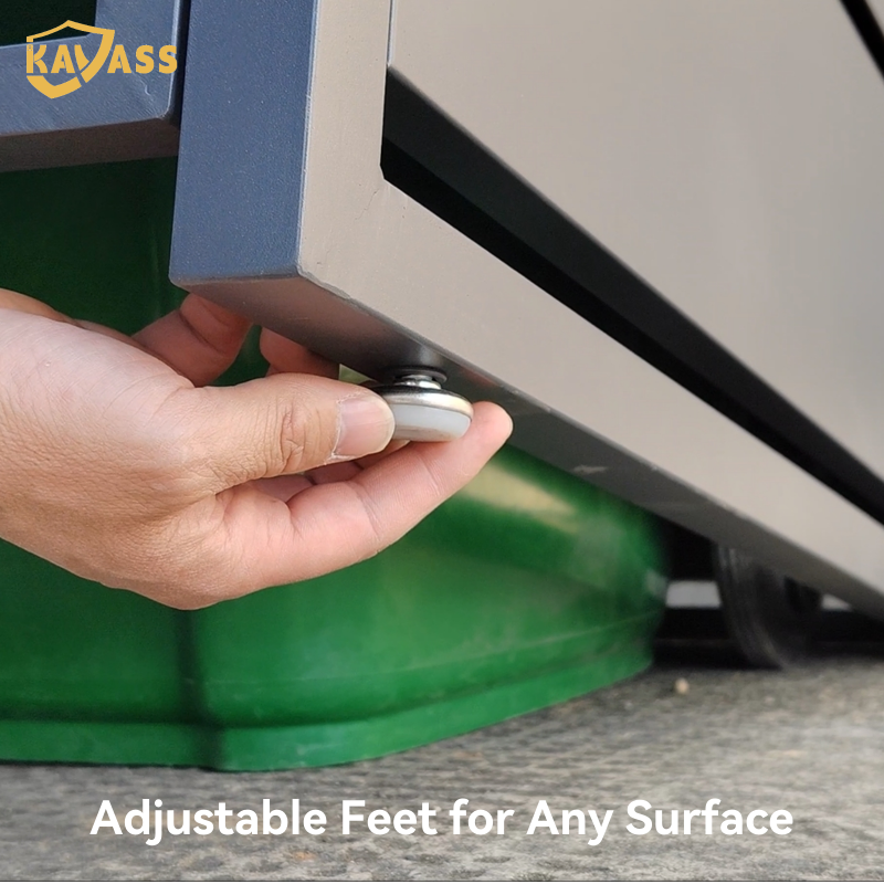 Kavass Rust-Resistant Bin Enclosure with Planting Bed for Outdoor Use