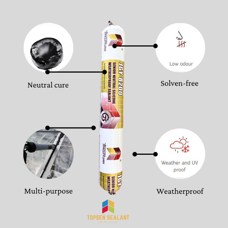 Anti UV Roofing Silicon Sealant Weatherproof Adhesive for PVC Roof Gutter Caulk