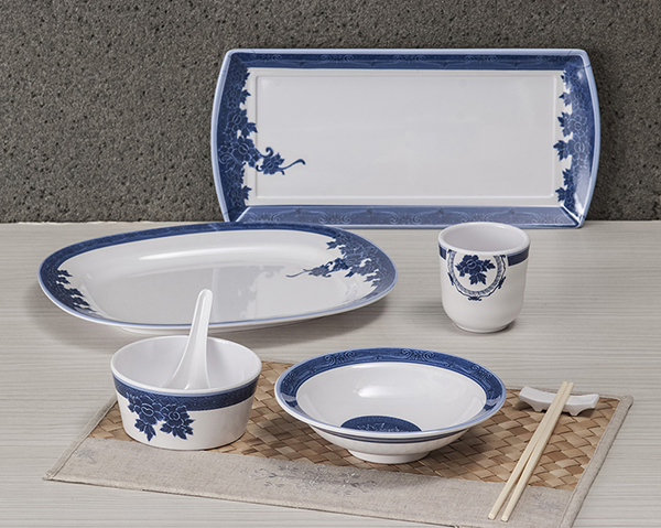 Кружка меламиновая с синим цветочным узором, 100 мл