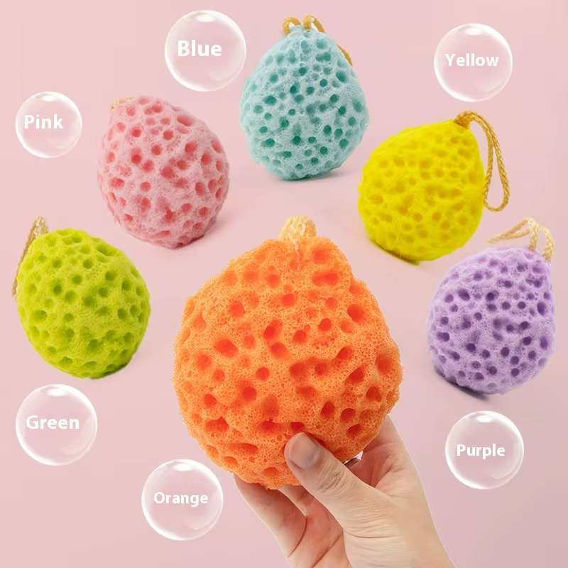 Hot Sale Cheese Bath Ball Soft Foaming Body Cleanser Honeycomb Sponge Facial Cleansing Artifact Home Use Bath Brushes and Scrubbers