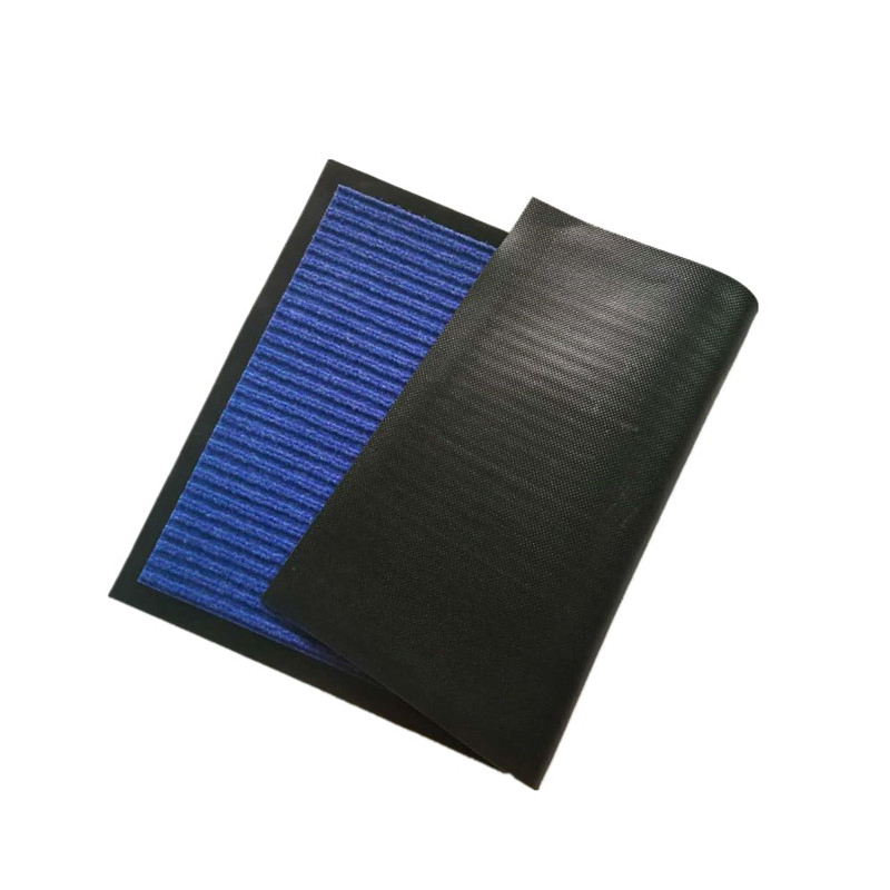 Durable Anti-Slip PVC Doormat Double Striped Entrance Door Floor Mat for Kitchen 40*60cm